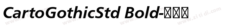 CartoGothicStd Bold字体转换